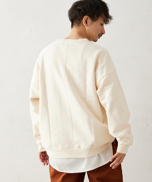 JOURNAL STANDARD relume（ジャーナルスタンダード　レリューム）の「CALIFORNIA UPCYCLE ヘンリーネックスウェット（スウェット・メンズ・ブラック系その他/アイボリー/ライトグレー・LARGE/MEDIUM）」の7枚目の写真