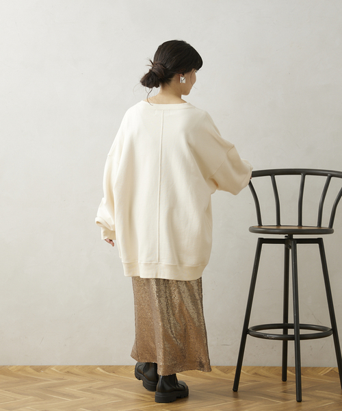 JOURNAL STANDARD relume（ジャーナルスタンダード　レリューム）の「CALIFORNIA UPCYCLE ヘンリーネックスウェット（スウェット・メンズ・ブラック系その他/アイボリー/ライトグレー・LARGE/MEDIUM）」の11枚目の写真