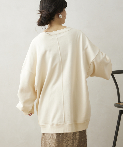 JOURNAL STANDARD relume（ジャーナルスタンダード　レリューム）の「CALIFORNIA UPCYCLE ヘンリーネックスウェット（スウェット・メンズ・ブラック系その他/アイボリー/ライトグレー・LARGE/MEDIUM）」の12枚目の写真