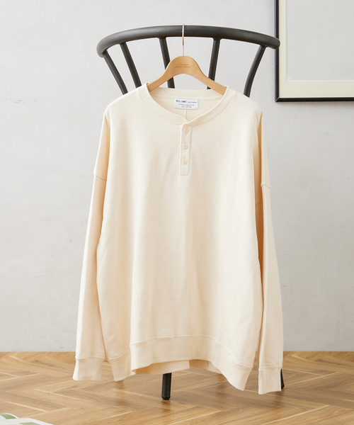 JOURNAL STANDARD relume（ジャーナルスタンダード　レリューム）の「CALIFORNIA UPCYCLE ヘンリーネックスウェット（スウェット・メンズ・ブラック系その他/アイボリー/ライトグレー・LARGE/MEDIUM）」の17枚目の写真
