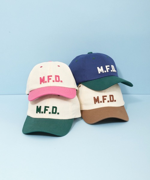 MILKFED.(ミルクフェド)の「M.F.D. BICOLOR CAP(キャップ・レディース・ライトピンク/グリーン/ベージュ/ネイビー・ONE SIZE)」の5枚目の写真