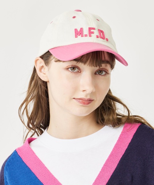MILKFED.(ミルクフェド)の「M.F.D. BICOLOR CAP(キャップ・レディース・ライトピンク/グリーン/ベージュ/ネイビー・ONE SIZE)」の19枚目の写真