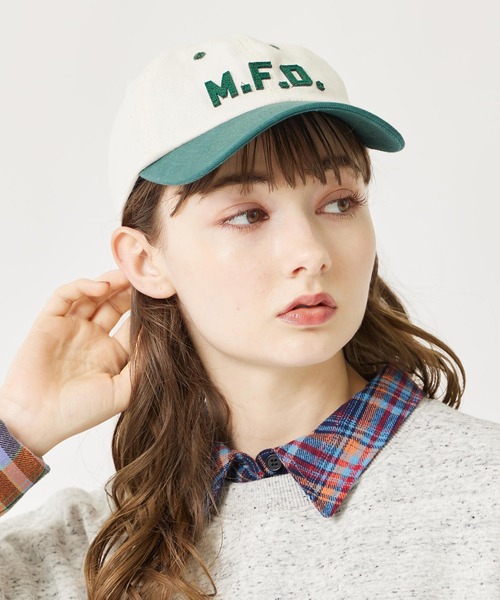 MILKFED.(ミルクフェド)の「M.F.D. BICOLOR CAP(キャップ・レディース・ライトピンク/グリーン/ベージュ/ネイビー・ONE SIZE)」の16枚目の写真