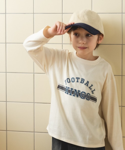 pairmanon（ペアマノン）の「【かぞくおそろい】シンプル ロゴ イラスト グラフィック 長袖 ロンT（Tシャツ/カットソー・キッズ・ベージュ系その他3/テラコッタ/ホワイト系その他/ブラウン系その他/ブルー系その他3/イエロー系その他/ホワイト系その他3/ベージュ系その他/ホワイト系その他2/ベージュ系その他4/ブラック系その他/ミント/ブルー系その他/パープル系その他2/ブラック系その他2/ピンク系その他/ベージュ系その他2/パープル系その他/ブラック系その他3/ブラック系その他5・100/140/120/110/150/90/130/80）」の2枚目の写真