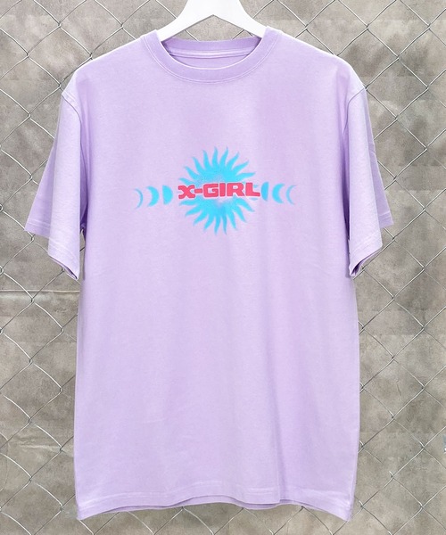 X-girl(エックスガール)の「【ムラサキスポーツ別注】X-GIRL/エックスガール ロゴTシャツ クルーネック半袖Tee 105232011038(Tシャツ/カットソー・レディース・ブラック/ホワイト/ライトパープル・XL/M/L)」の10枚目の写真