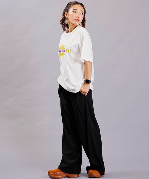 X-girl(エックスガール)の「【ムラサキスポーツ別注】X-GIRL/エックスガール ロゴTシャツ クルーネック半袖Tee 105232011038(Tシャツ/カットソー・レディース・ブラック/ホワイト/ライトパープル・XL/M/L)」の18枚目の写真