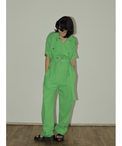 AMAIL（アマイル）の「Ethic perfect funny coverall（つなぎ/オールインワン・レディース・グリーン/ブラック・FREE）」の4枚目の写真