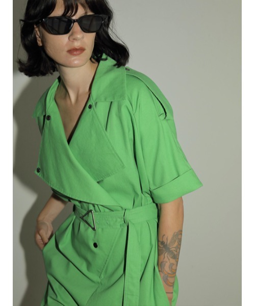 AMAIL（アマイル）の「Ethic perfect funny coverall（つなぎ/オールインワン・レディース・グリーン/ブラック・FREE）」の6枚目の写真