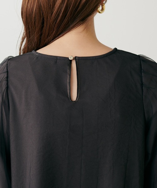 チュールバルーンブラウス