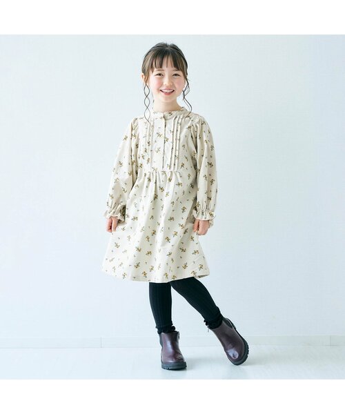 apres les cours(アプレレクール)の「【新色追加/一部リンク可能】まいにちワンピ(ワンピース・キッズ・アイボリー/ラベンダー/ブラック/キナリ/ベージュ/オリーブ/ピンク/ブルー/チェック/レンガ/オフホワイト/サックスブルー/チャコール・90/80/100/120/130/140/110)」の21枚目の写真