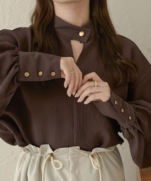 【前後2WAY】ふくれジャガードブラウス/WEB/EC限定商品