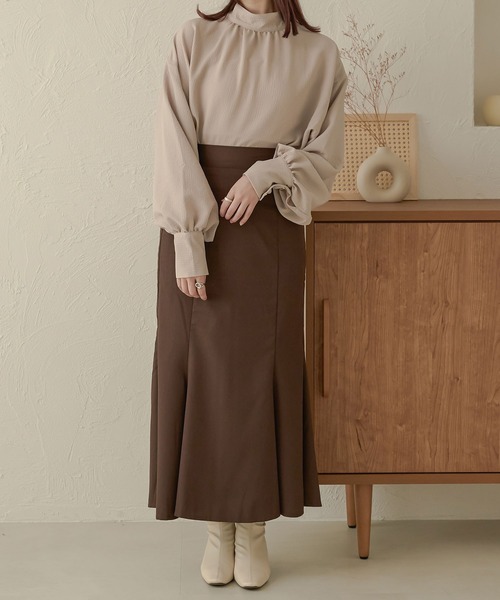 Ambre Neige（アンブルネージュ）の「【前後２WAY】ふくれジャガードブラウス／WEB/EC限定商品（シャツ/ブラウス・レディース・ダークブラウン/アイボリー/ベージュ・FREE）」の20枚目の写真