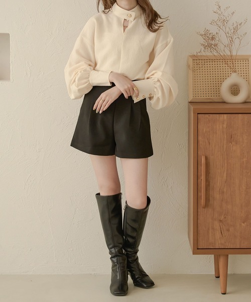 Ambre Neige（アンブルネージュ）の「【前後２WAY】ふくれジャガードブラウス／WEB/EC限定商品（シャツ/ブラウス・レディース・ダークブラウン/アイボリー/ベージュ・FREE）」の10枚目の写真