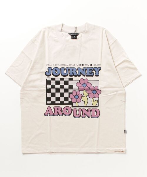 WV PROJECT（ダブリューブイプロジェクト）の「【WV PROJECT】オーバーサイズプリントTシャツ  MJST7657（Tシャツ/カットソー・メンズ・ホワイト/ネイビー/ベージュ/ブラック・M/L/S）」の3枚目の写真