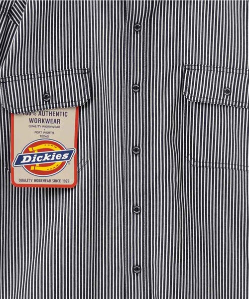 Dickies(ディッキーズ)の「Dickies ディッキーズ ストライプワークシャツ(シャツ/ブラウス・メンズ・ネイビー/アイボリー・M/L/XL)」の5枚目の写真