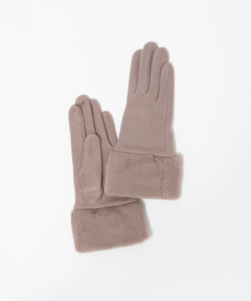 NOLLEY’S（ノーリーズ）の「エコファーグローブ（手袋・レディース・グレー/ライトピンク/グレイッシュベージュ/モカ・FREE）」の3枚目の写真