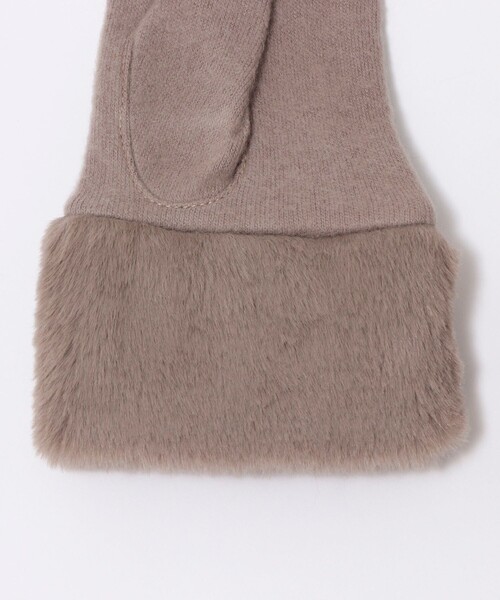 NOLLEY’S（ノーリーズ）の「エコファーグローブ（手袋・レディース・グレー/ライトピンク/グレイッシュベージュ/モカ・FREE）」の7枚目の写真