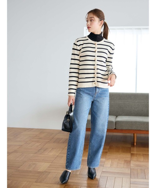 Edit Sheen（エディットシーン）の「金ボタンボーダーカーディガン（カーディガン/ボレロ・レディース・ホワイト/ブラック・M）」の18枚目の写真