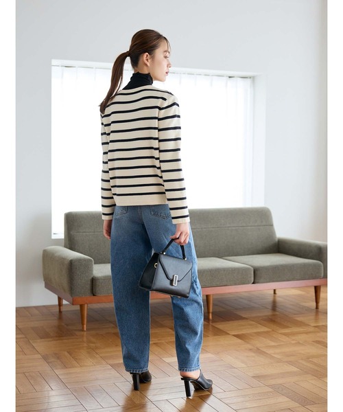 Edit Sheen（エディットシーン）の「金ボタンボーダーカーディガン（カーディガン/ボレロ・レディース・ホワイト/ブラック・M）」の15枚目の写真