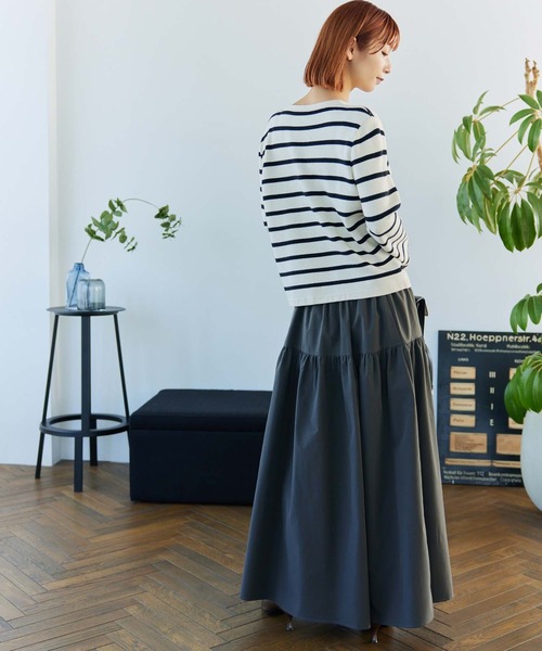 Edit Sheen（エディットシーン）の「金ボタンボーダーカーディガン（カーディガン/ボレロ・レディース・ホワイト/ブラック・M）」の19枚目の写真