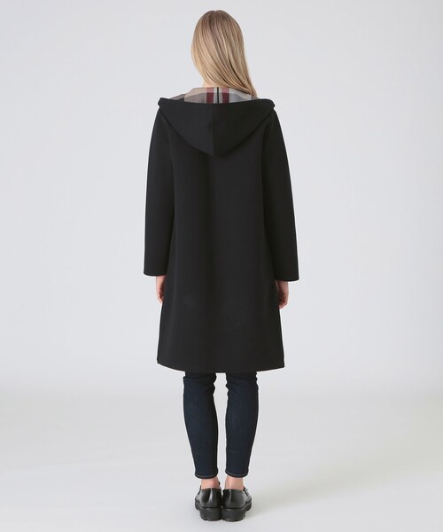 BLUE LABEL CRESTBRIDGE（ブルーレーベルクレストブリッジ）の「クレストブリッジチェックリバーシブルダンボールコーディガン（その他アウター・レディース・ブラウン/ダークネイビー/ブラック・38）」の5枚目の写真