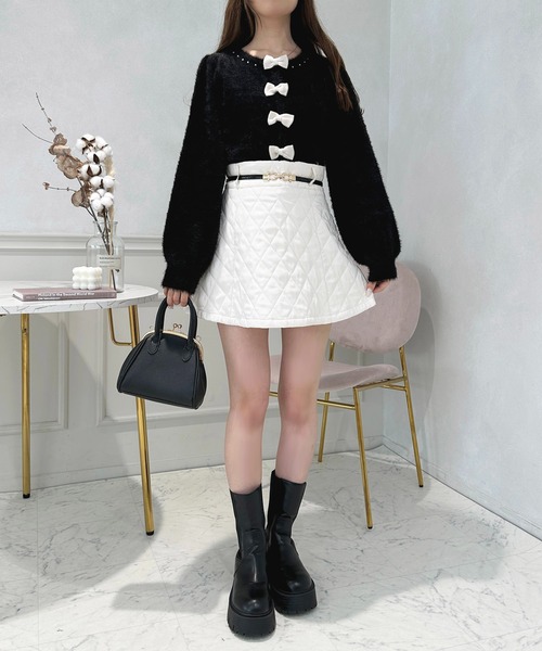 apres jour（アプレジュール）の「リボンパールカーディガン【ZOZOTOWN