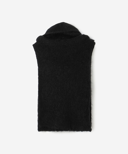 Bshop(ビショップ)の「isabella clementini | ニットマフラー WOMEN(マフラー・レディース・ブラック/ピンク・ONE)」の3枚目の写真