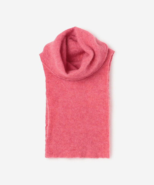 Bshop(ビショップ)の「isabella clementini | ニットマフラー WOMEN(マフラー・レディース・ブラック/ピンク・ONE)」の10枚目の写真