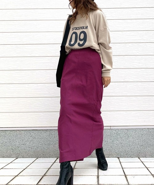 Q（キュー）の「ワッフルボリュームトップス（Tシャツ/カットソー・レディース・ピンク/チャコールグレー/ベージュ/ブラック・MEDIUM）」の20枚目の写真