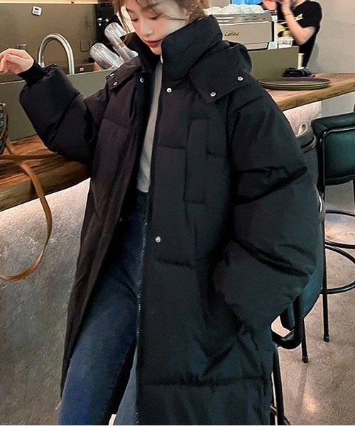 gossip！ロサンゼルス（ゴシップロサンゼルス）の「キルティング中綿ロングコート（ダウンジャケット/コート・レディース・オフホワイト/ブラック/ブラウン・FREE）」の10枚目の写真