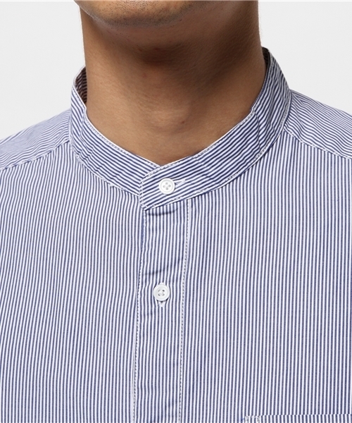 OUTLET（アウトレット）の「【CIAOPANIC TYPY】ブロードバンドカラーシャツ（シャツ/ブラウス・メンズ・ネイビー/ストライプ/ホワイト・MEDIUM/LARGE/SMALL）」の10枚目の写真