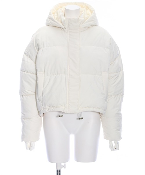 clear（クリア）の「ショート丈中綿ダウン（MA-1・レディース・ブラック/オフホワイト・F）」の16枚目の写真