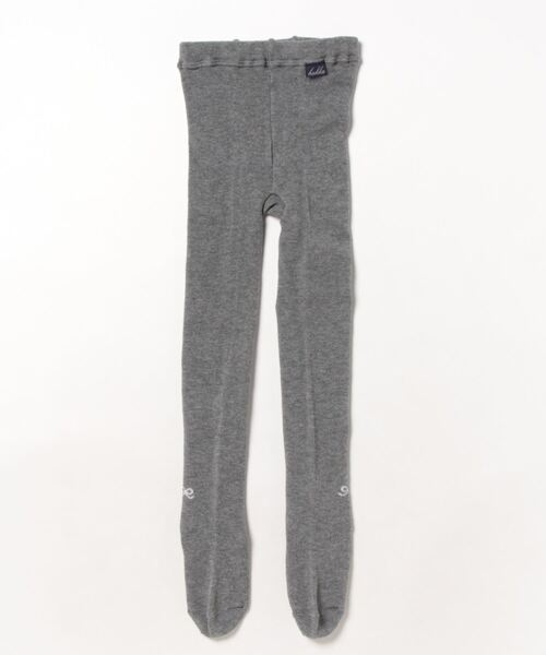 HAKKA KIDS（ハッカキッズ）の「ワンポイントリボンジャカードタイツ（タイツ/ストッキング・キッズ・オフホワイト/ネイビー/杢グレー・M/S）」の2枚目の写真