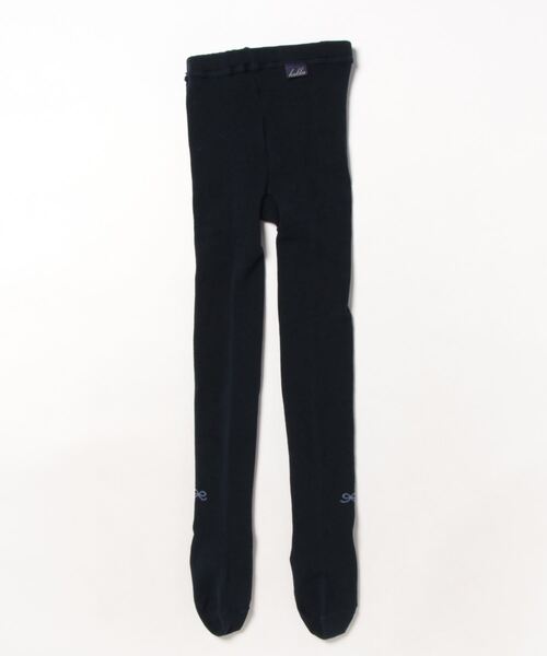 HAKKA KIDS（ハッカキッズ）の「ワンポイントリボンジャカードタイツ（タイツ/ストッキング・キッズ・オフホワイト/ネイビー/杢グレー・M/S）」の3枚目の写真