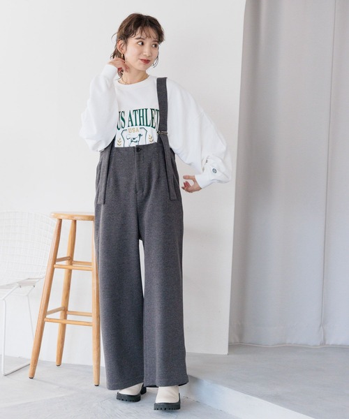 LEPSIM（レプシィム）の「メルトンサスツキワイドパンツ　983472（その他パンツ・レディース・チャコールグレー/ブラック・FREE）」の9枚目の写真