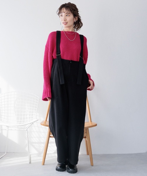 LEPSIM（レプシィム）の「メルトンサスツキワイドパンツ　983472（その他パンツ・レディース・チャコールグレー/ブラック・FREE）」の5枚目の写真