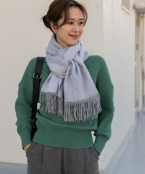 URBAN RESEARCH DOORS（アーバンリサーチドアーズ）の「リバーシブルストール（ストール/ショール・レディース・グリーン系その他/グレー系その他/ベージュ系その他・ONE）」の4枚目の写真