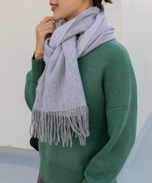 URBAN RESEARCH DOORS（アーバンリサーチドアーズ）の「リバーシブルストール（ストール/ショール・レディース・グリーン系その他/グレー系その他/ベージュ系その他・ONE）」の5枚目の写真