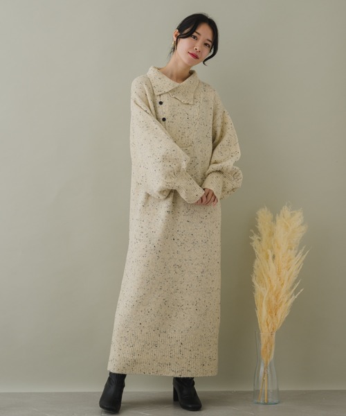 KATHARINE ROSS（キャサリンロス）の「【KATHARINE ROSS】【ZOZO限定】ネップストレートラインニットワンピース（ワンピース・レディース・ベージュ/ブラック/モカ・MEDIUM）」の17枚目の写真