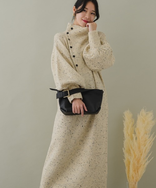 KATHARINE ROSS（キャサリンロス）の「【KATHARINE ROSS】【ZOZO限定】ネップストレートラインニットワンピース（ワンピース・レディース・ベージュ/ブラック/モカ・MEDIUM）」の14枚目の写真