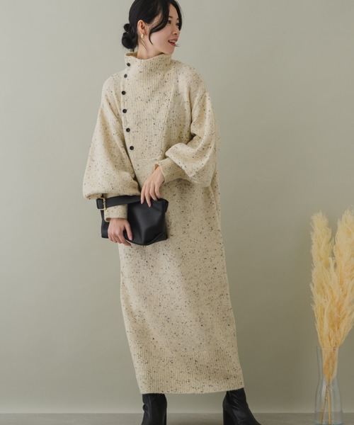 KATHARINE ROSS（キャサリンロス）の「【KATHARINE ROSS】【ZOZO限定】ネップストレートラインニットワンピース（ワンピース・レディース・ベージュ/ブラック/モカ・MEDIUM）」の11枚目の写真