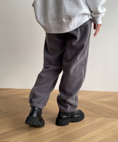 CANAL JEAN（キャナルジーン）の「choice_cnl　フリースジョガーパンツ（スウェットパンツ・レディース・グレー/ベージュ・MEDIUM/LARGE）」の6枚目の写真