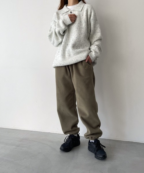 CANAL JEAN（キャナルジーン）の「choice_cnl　フリースジョガーパンツ（スウェットパンツ・レディース・グレー/ベージュ・MEDIUM/LARGE）」の10枚目の写真