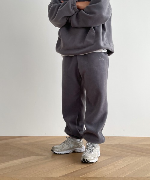 CANAL JEAN（キャナルジーン）の「choice_cnl　フリースジョガーパンツ（スウェットパンツ・レディース・グレー/ベージュ・MEDIUM/LARGE）」の12枚目の写真