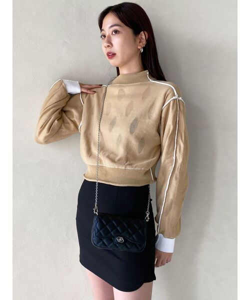 EMODA(エモダ)の「ホールレイヤードニット(ニット/セーター・レディース・ブルー/ブラック/ホワイト/グレー・FREE)」の10枚目の写真