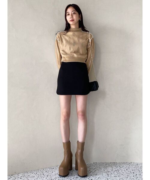 EMODA(エモダ)の「ホールレイヤードニット(ニット/セーター・レディース・ブルー/ブラック/ホワイト/グレー・FREE)」の11枚目の写真