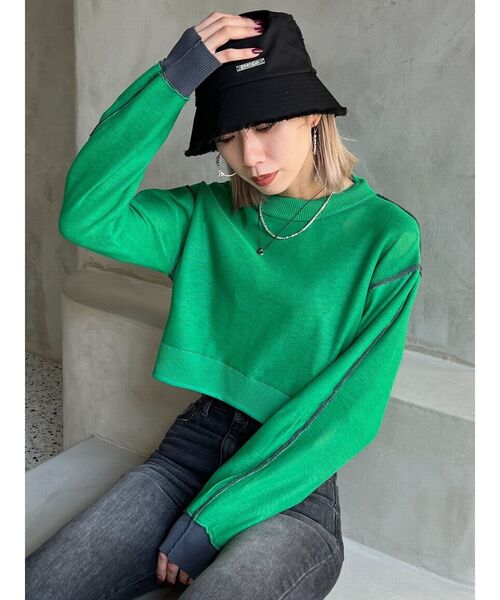 EMODA(エモダ)の「ホールレイヤードニット(ニット/セーター・レディース・ブルー/ブラック/ホワイト/グレー・FREE)」の20枚目の写真