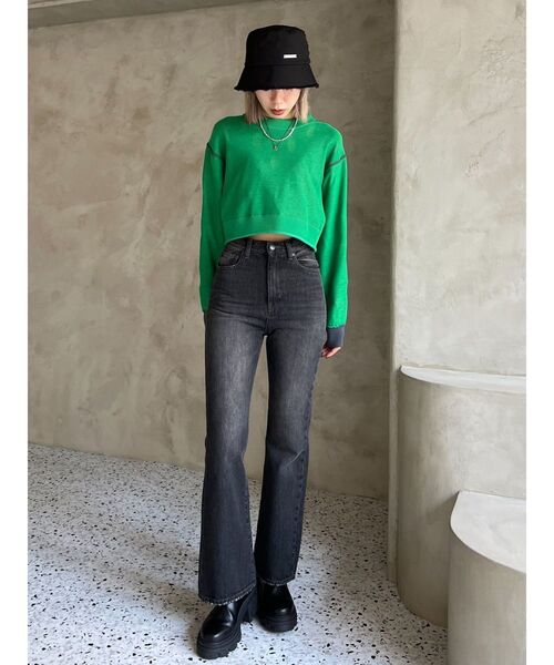 EMODA(エモダ)の「ホールレイヤードニット(ニット/セーター・レディース・ブルー/ブラック/ホワイト/グレー・FREE)」の21枚目の写真