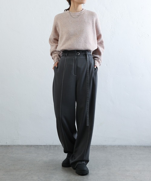 COLONY 2139（コロニートゥーワンスリーナイン）の「スパンコールラメオーバーニット（ニット/セーター・レディース・ブラック/アイボリー/グレー/ピンク・FREE）」の10枚目の写真