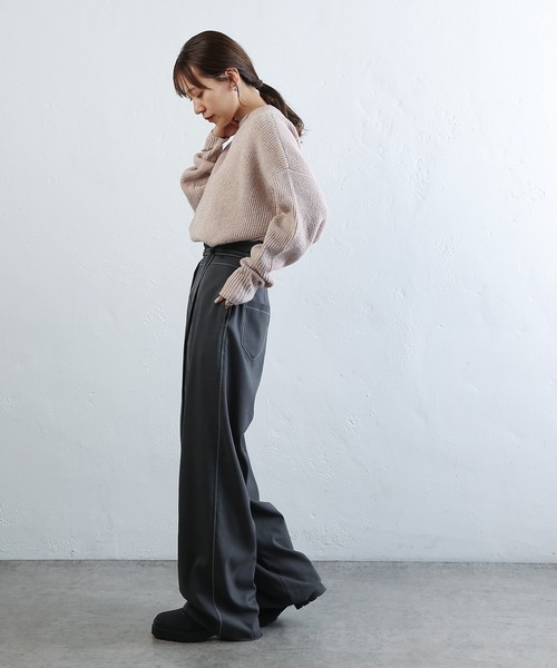 COLONY 2139（コロニートゥーワンスリーナイン）の「スパンコールラメオーバーニット（ニット/セーター・レディース・ブラック/アイボリー/グレー/ピンク・FREE）」の11枚目の写真